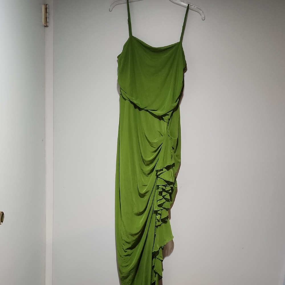 Shein Curve Elegant Green Draped Dress Size 1XL